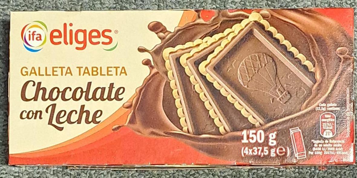 Fotografie - Galleta tableta Chocolate con leche Ifa eliges