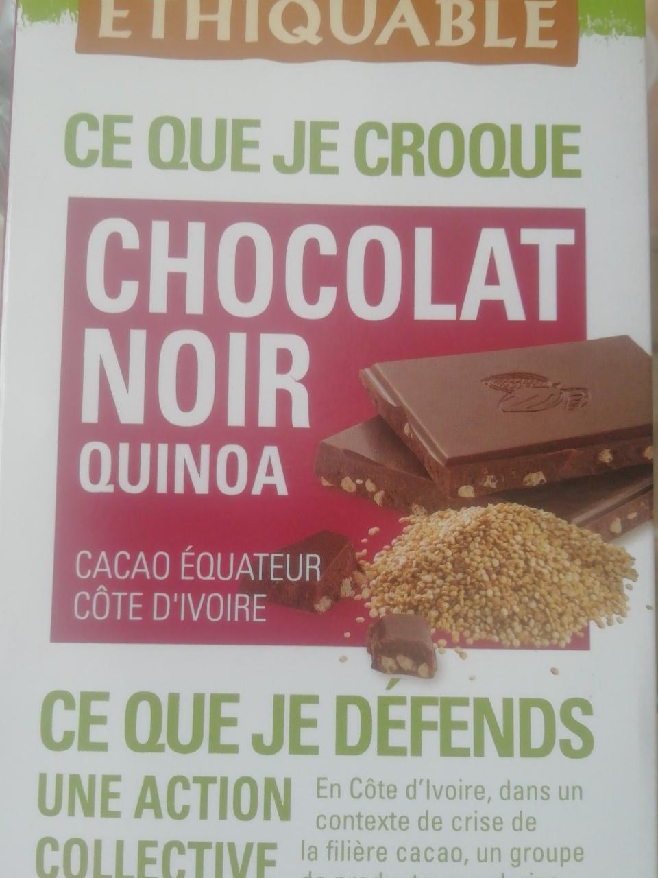 Fotografie - čokoláda ethiquable noir quinoa