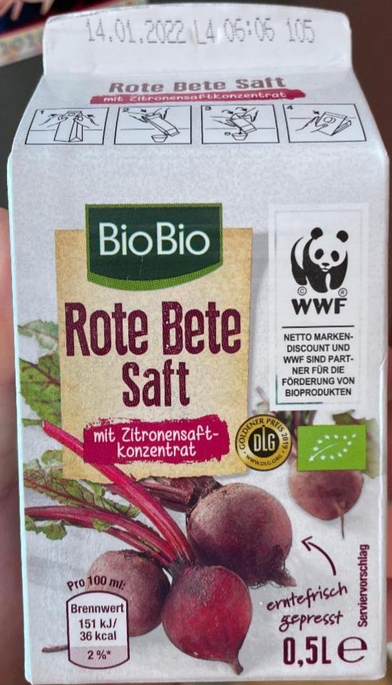 Fotografie - Bio Rote Bete Saft BioBio