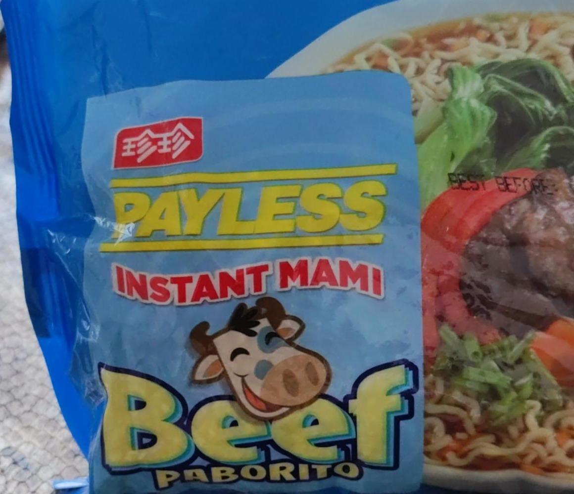 Fotografie - Instant Mami Noodles Beef Payless
