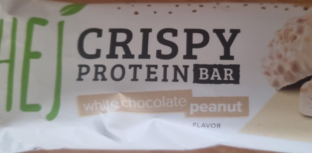 Fotografie - Crispy protein bar white chocolate peanut Hej