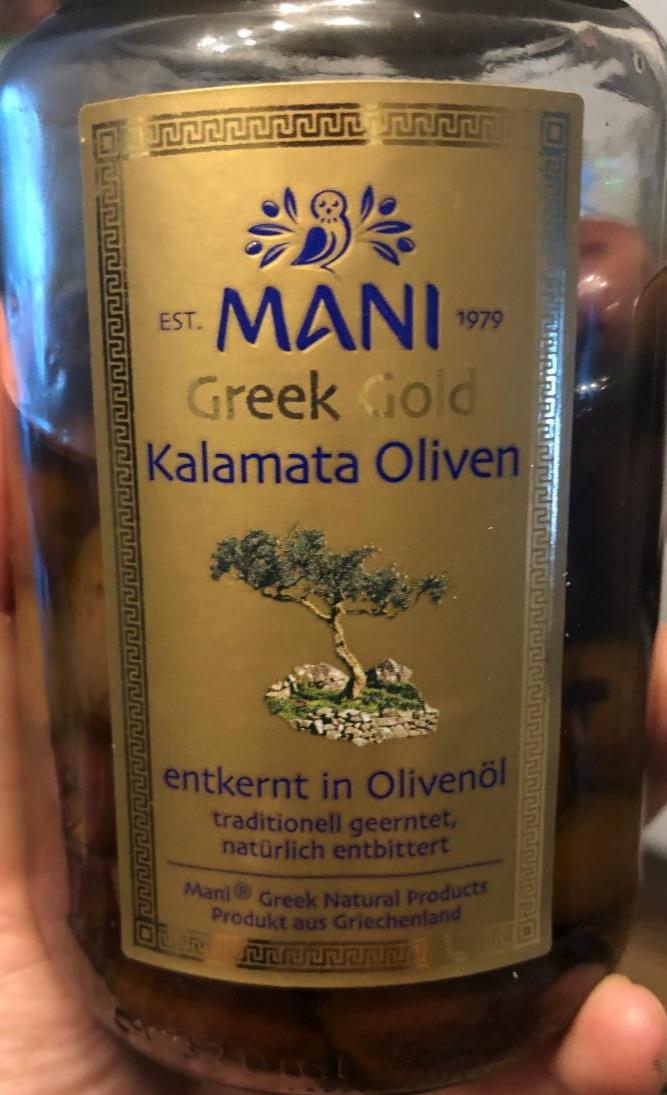Fotografie - Greek Gold Kalamata Oliven in Olivenöl Mani