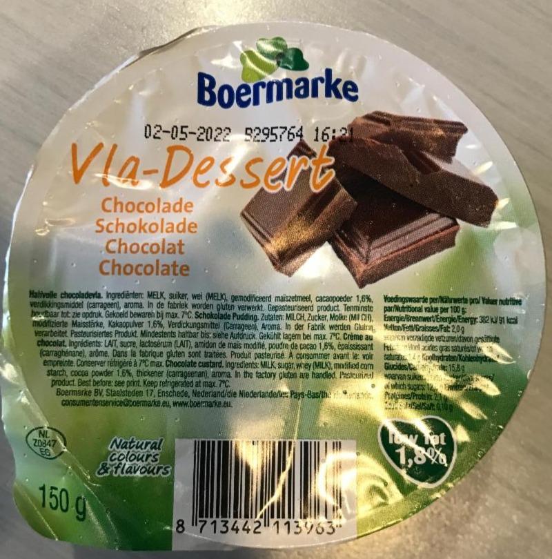 Fotografie - Vla-Dessert Chocolade Boermarke