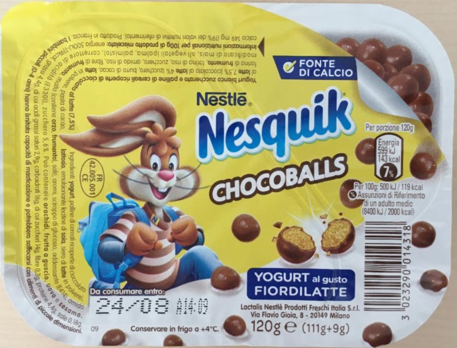 Fotografie - Yogurt Nesquik Chocoballs Nestlé