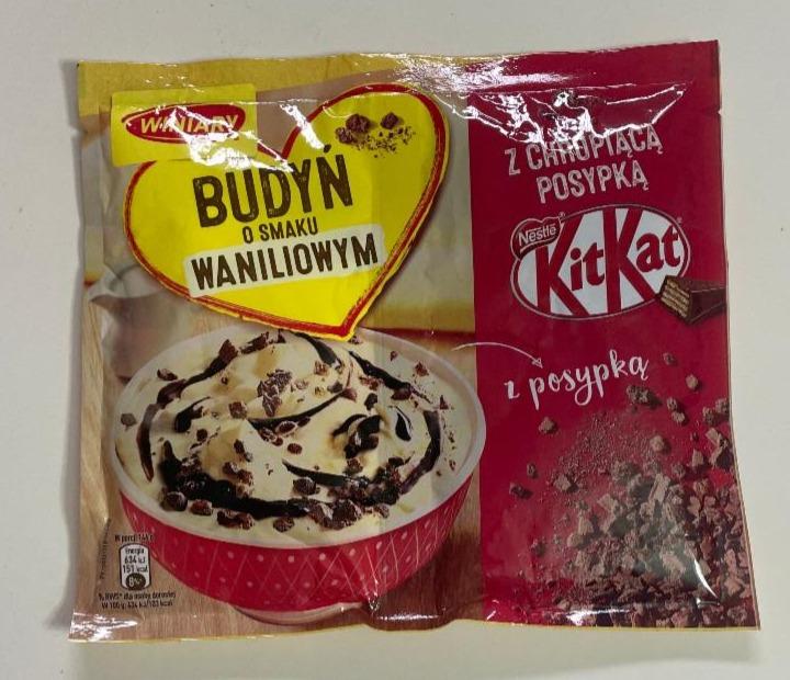 Fotografie - Budyń o smaku waniliowym z chrupiącą posypką KitKat Winiary