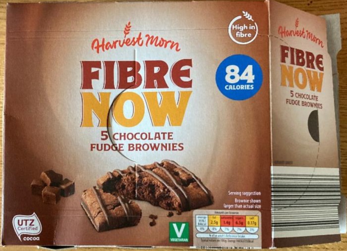 Fotografie - Fibre Now Chocolate Fudge Brownies Harvest Morn