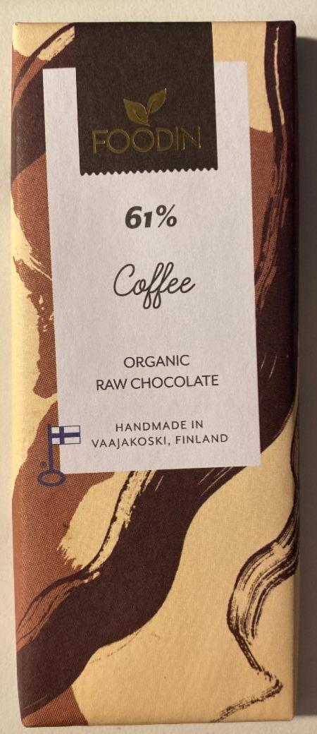 Fotografie - Coffee Organic Raw Chocolate 61% Foodin