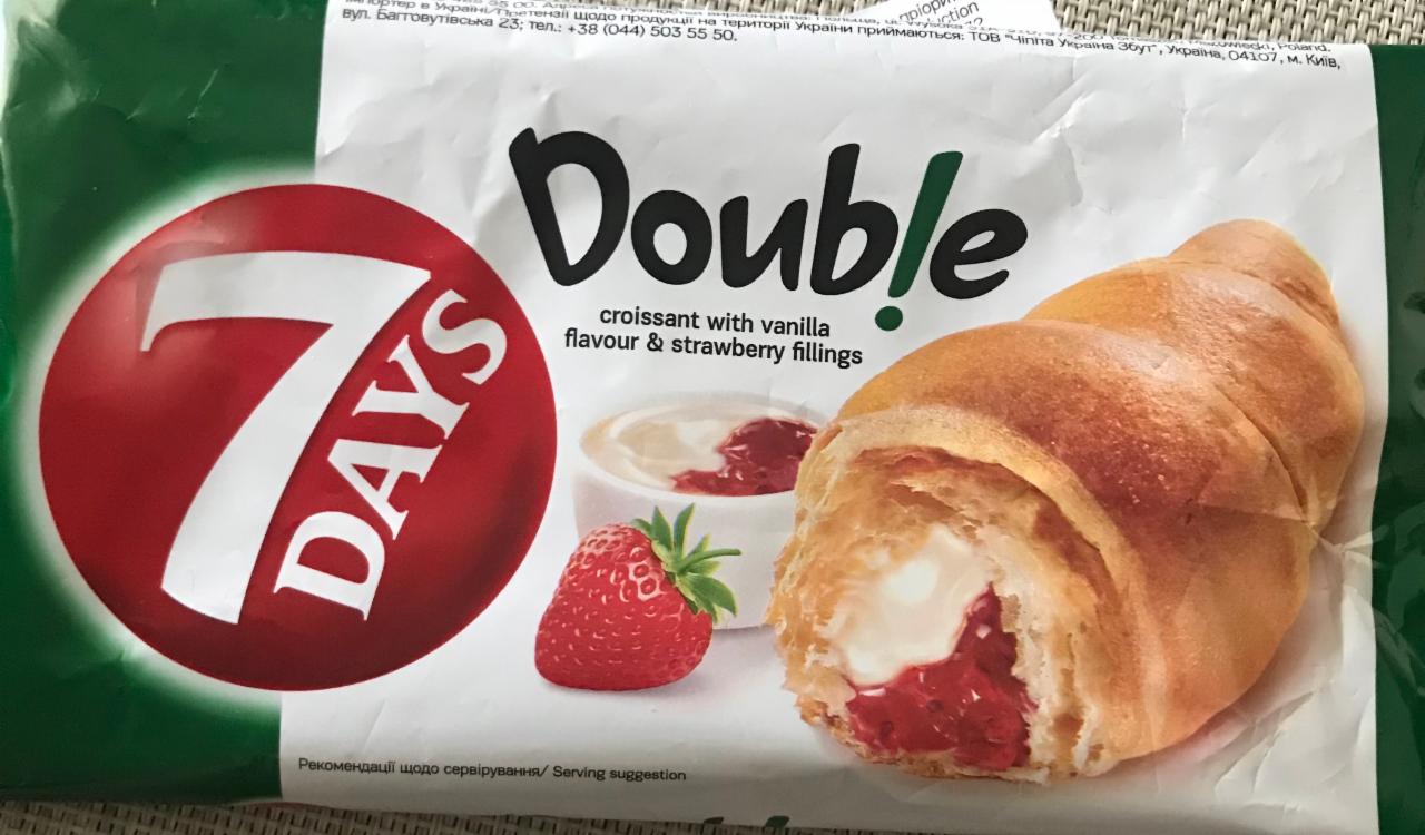 Fotografie - Double Croissant vanilla flavour & strawberry filling 7 Days