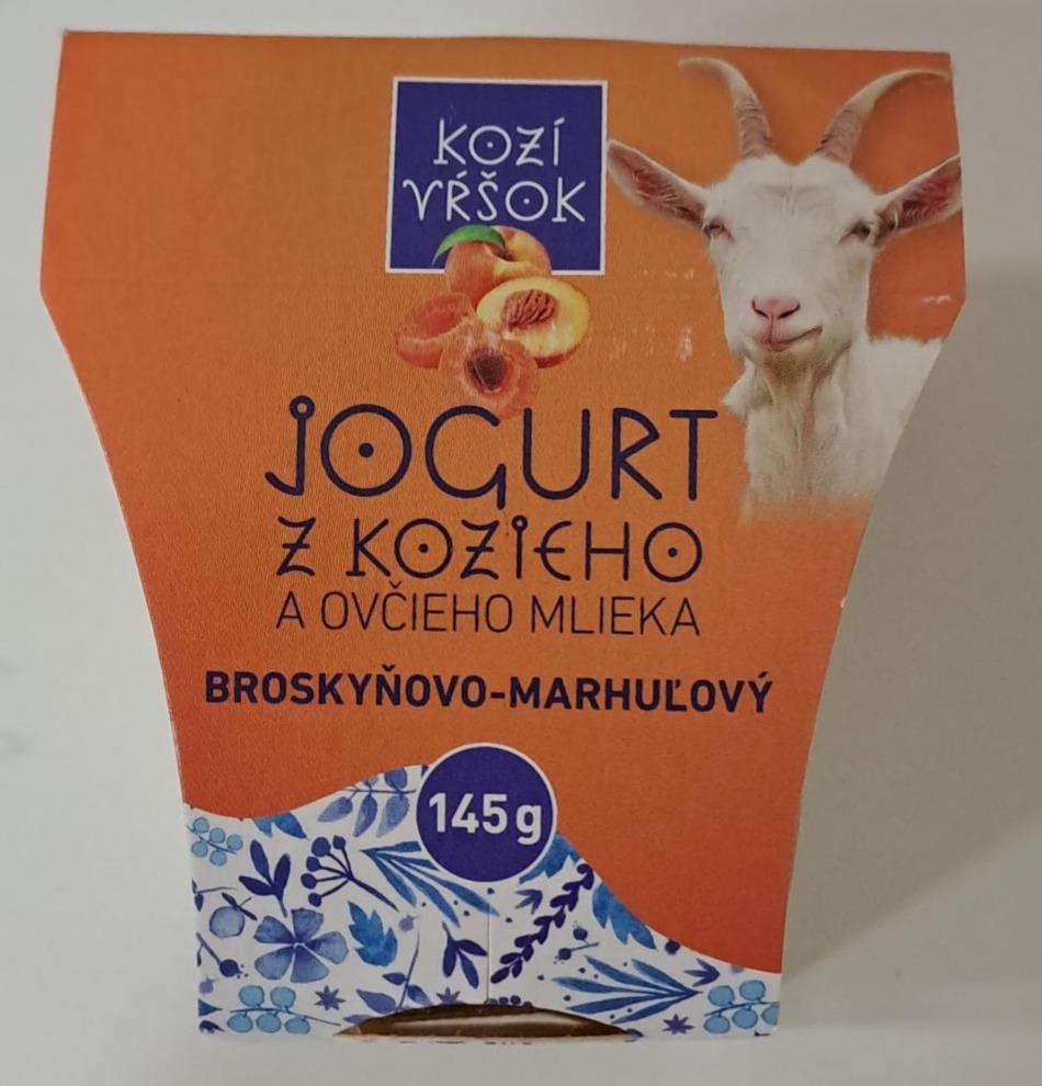 Fotografie - Jogurt z kozieho a ovčieho mlieka broskyňovo-marhuľový Kozí Vŕšok