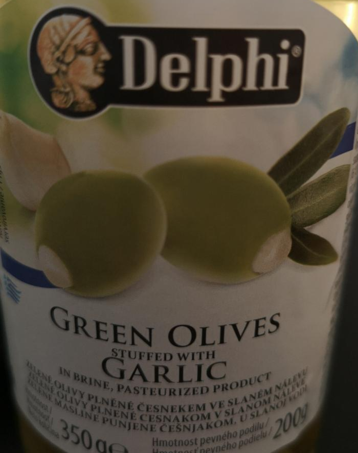 Fotografie - Green olives stuffed with garlic (zelené olivy plněné česnekem) Delphi
