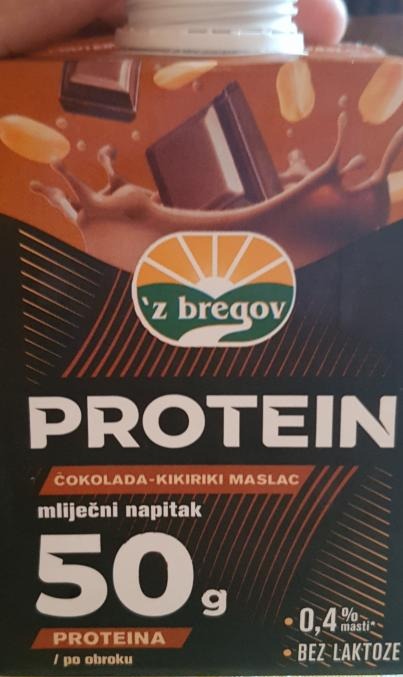 Fotografie - Protein 50g čokolada-kikiriki maslac 'z bregov