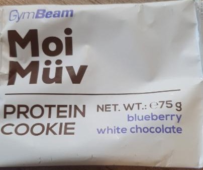 Fotografie - MoiMüv Protein Cookie blueberry white chocolate GymBeam