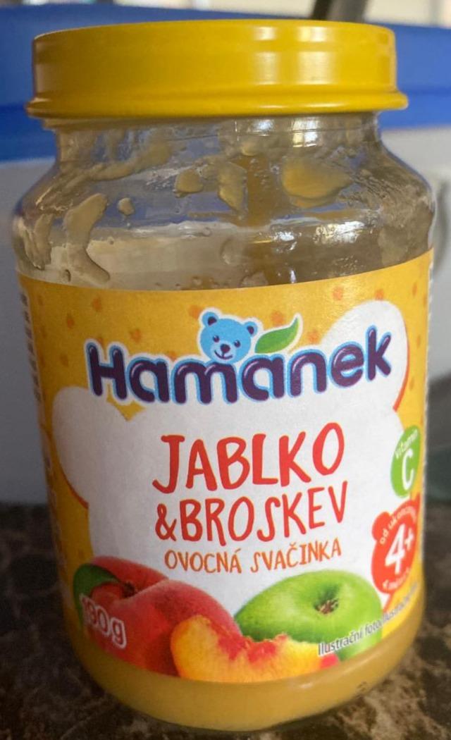 Fotografie - Jablko & Broskev ovocná svačinka Hamánek