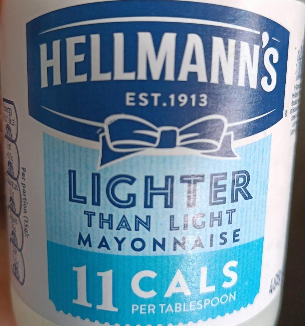 Fotografie - Lighter than light mayonnaise 11 cals Hellmann's