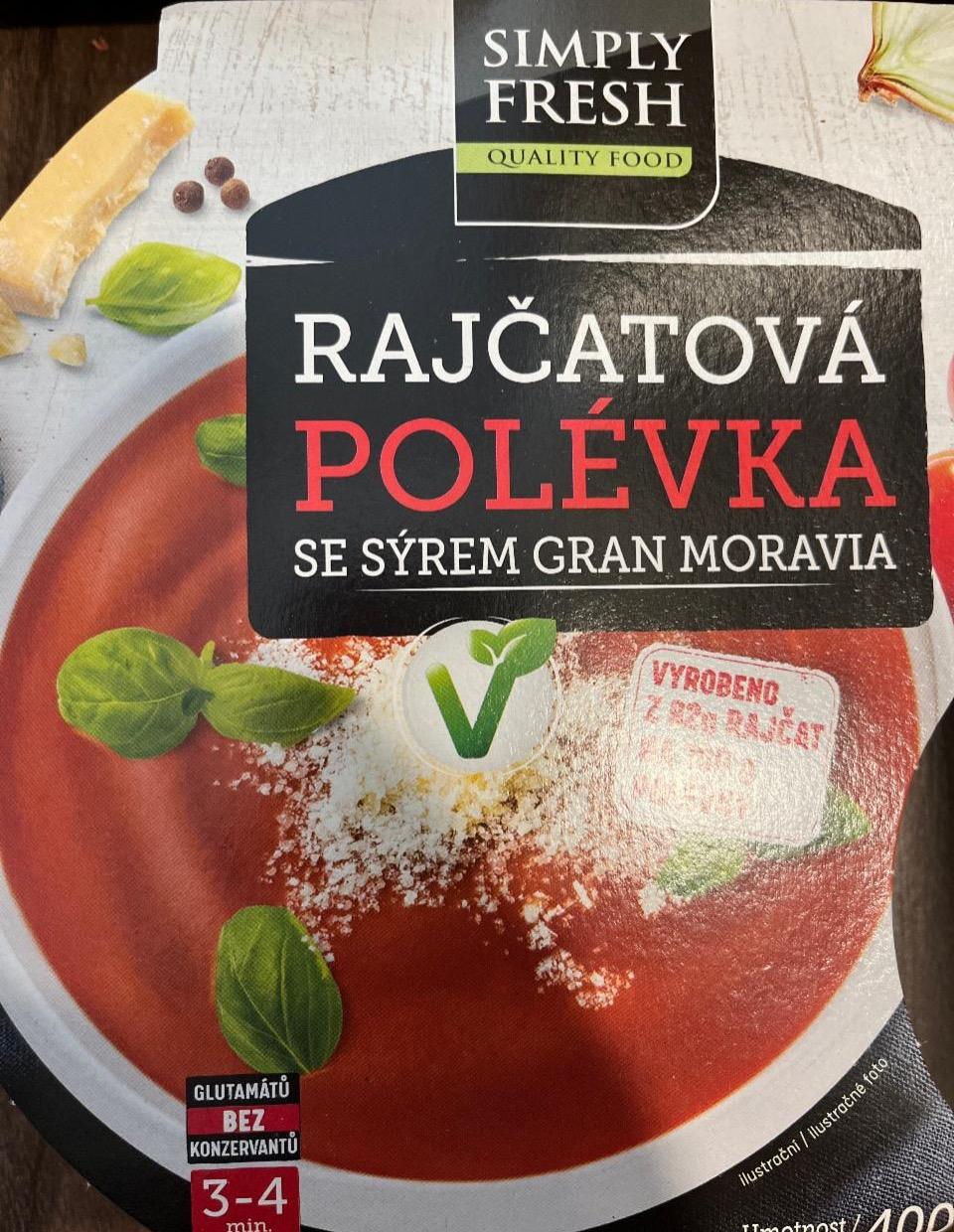 Fotografie - Rajčatová polévka se sýrem Gran Moravia Simply Fresh