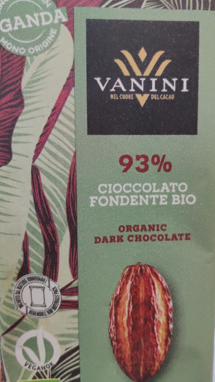 Fotografie - organic dark chocolate 93% Vanini