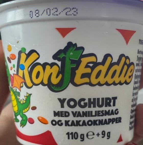 Fotografie - Yoghurt med vaniljesmag og kakaoknapper KonFEddie