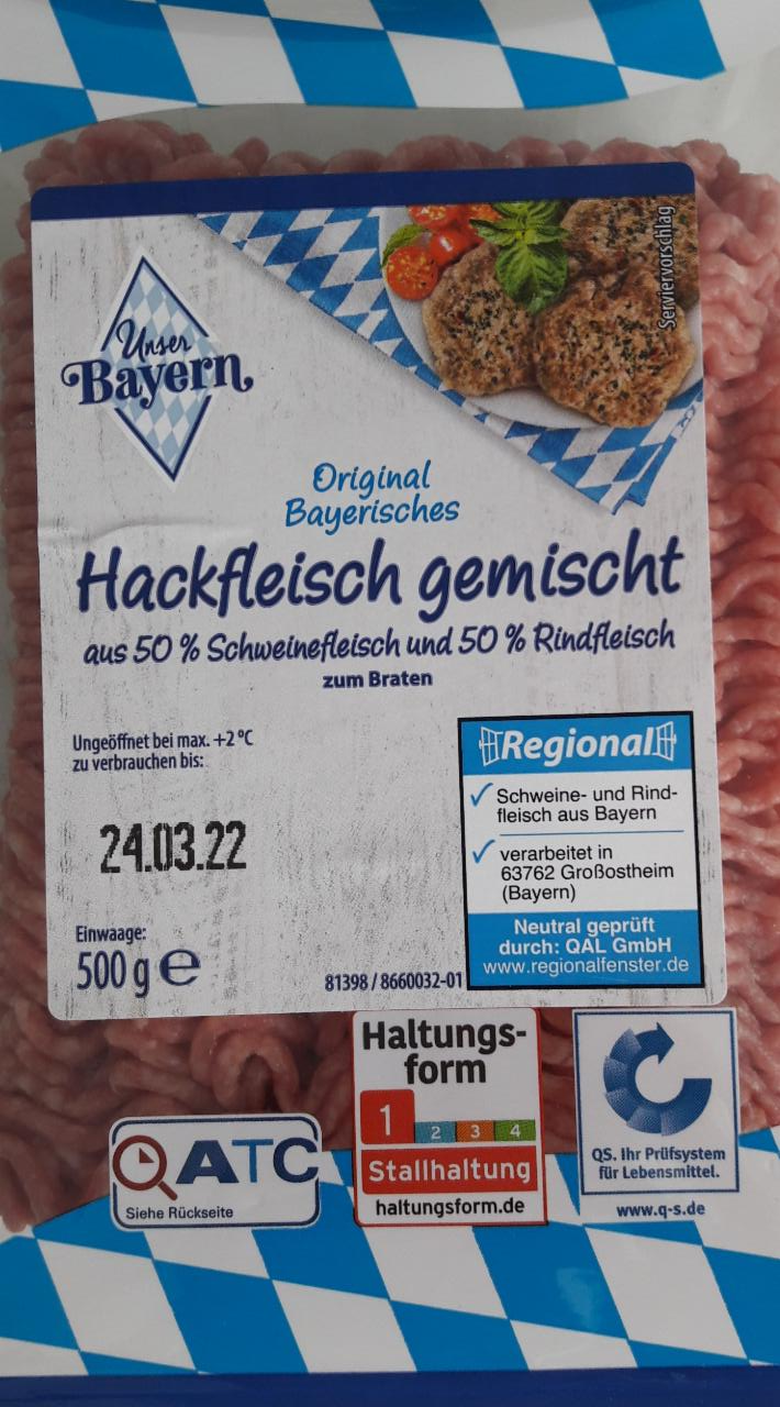 Fotografie - Hackfleisch gemischt Unser Bayern