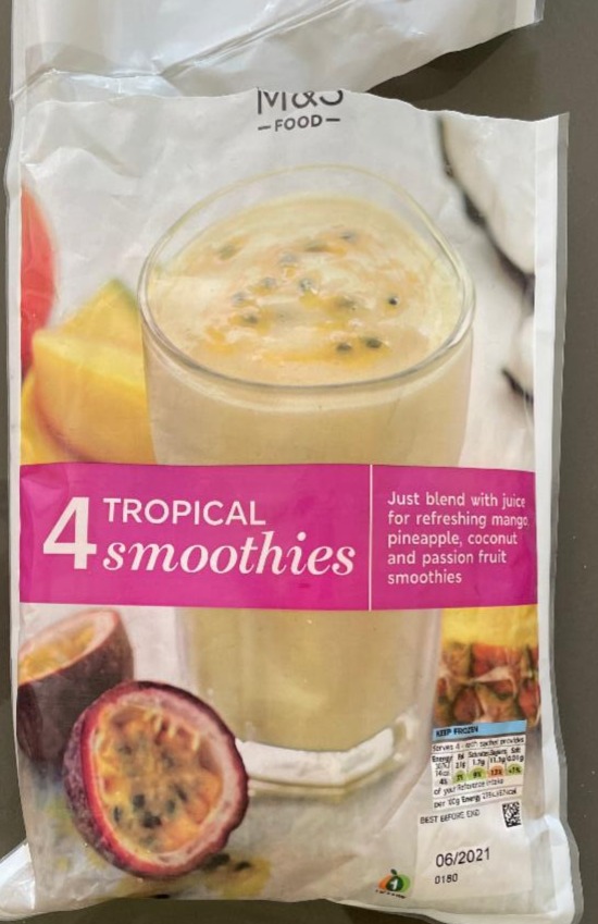 Fotografie - 4 tropical smoothie M&S