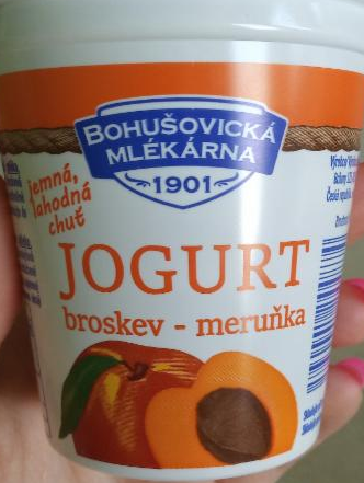 Fotografie - Jogurt broskev-meruňka Bohušovická mlékárna