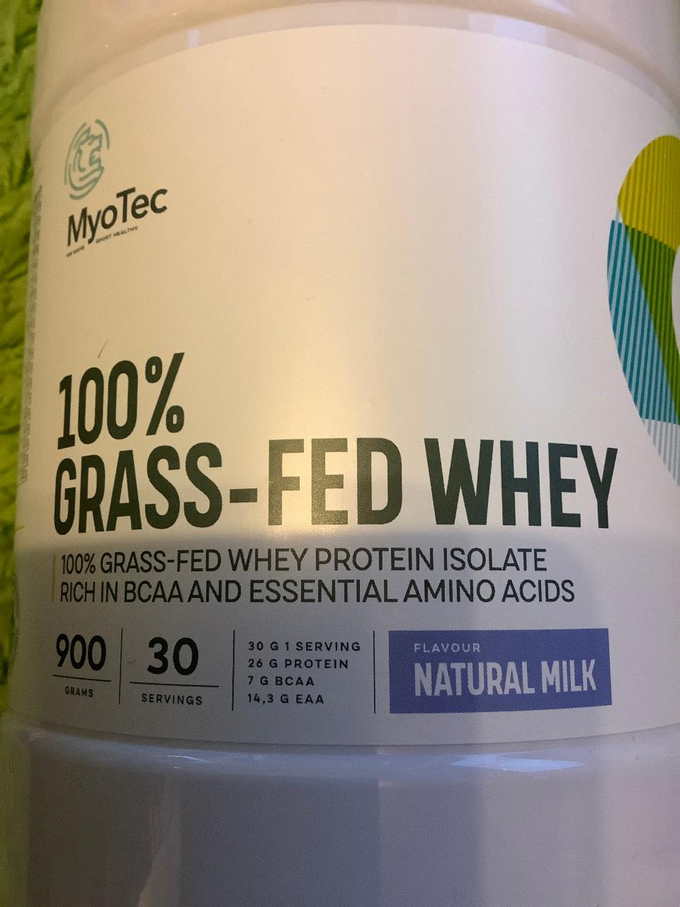 Fotografie - 100% Grass Fed Whey Natural Milk MyoTec