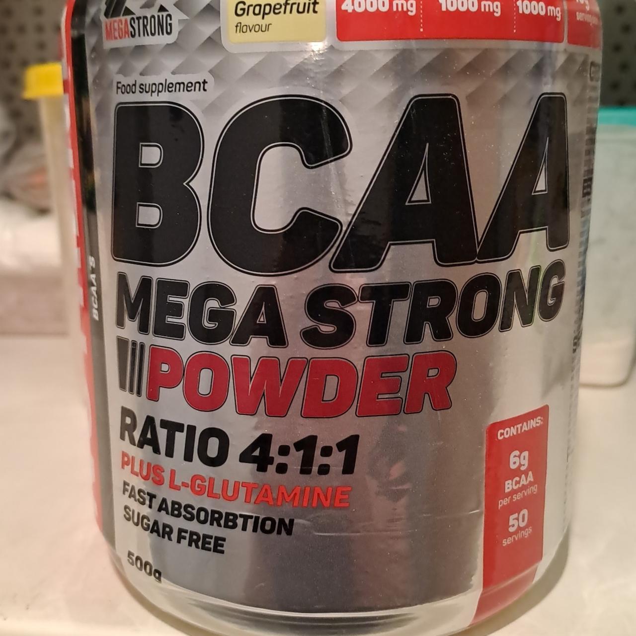 Fotografie - BCAA Mega Strong Powder Ratio 4:1:1 Grapefruit Nutrend