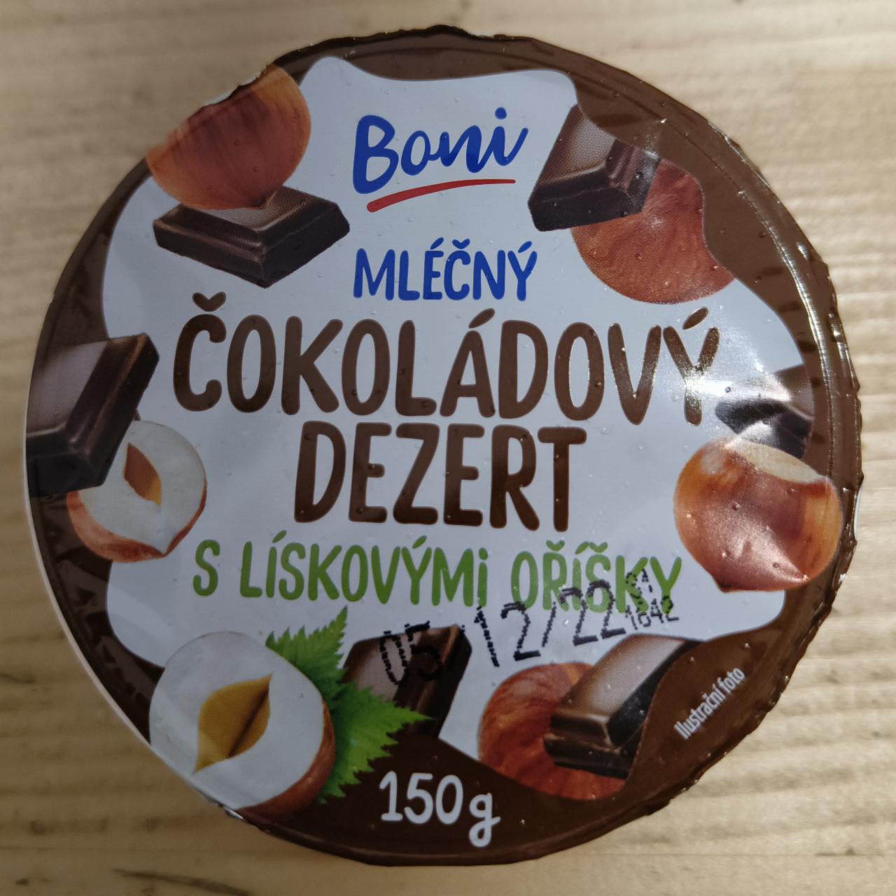 Fotografie - Mléčný čokoládový dezert s lískovými oříšky Boni
