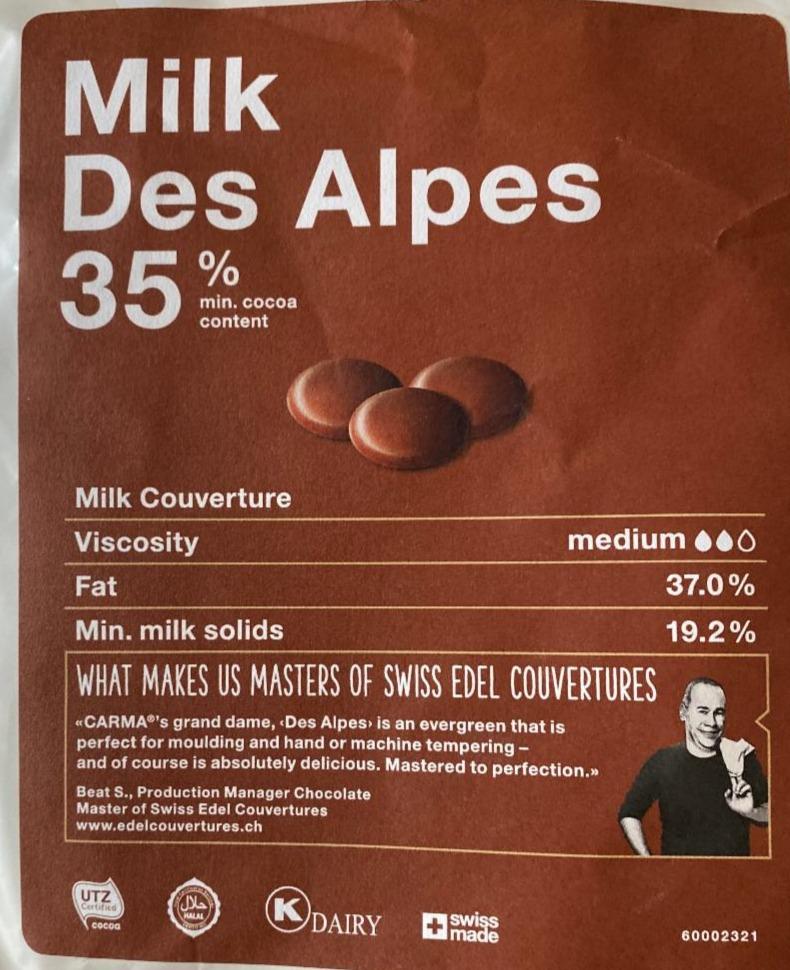 Fotografie - Carma Milk Des Alpes 35%