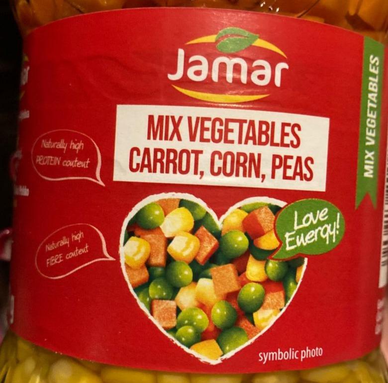 Fotografie - Mix vegetables carrot, corn, peas Jamar