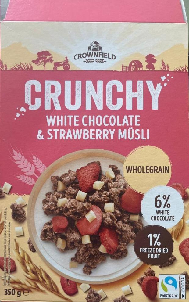 Fotografie - Crunchy White chocolate & strawberry Müsli Crownfield