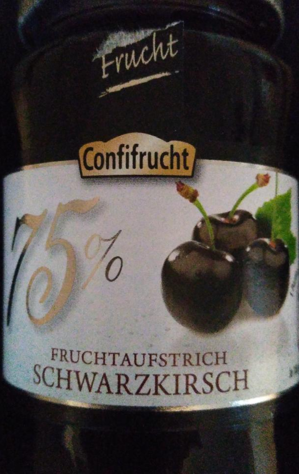 Fotografie - Fruchtaufstrich Schwarzkirsch, Marmeláda 75% ovoce, ČERNÁ VIŠEŇ Confifrucht