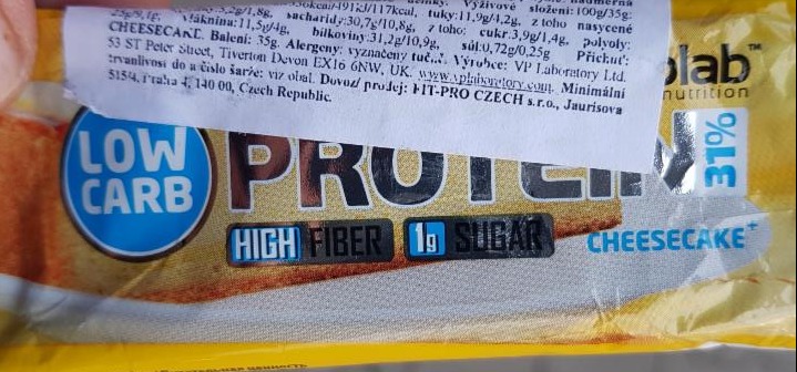 Fotografie - Low Carb Protein 31% Bar Cheesecake Vplab nutrition