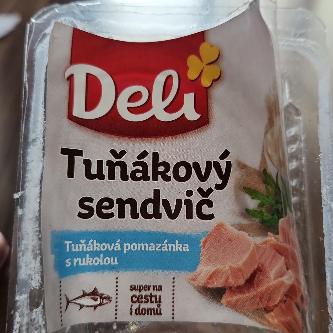 Fotografie - Tuňákový sendvič Tuňáková pomazánka s rukolou Deli