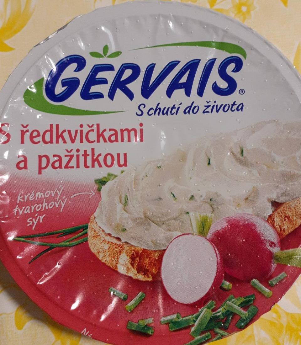 Fotografie - Gervais krémový tvarohový sýr s ředkvičkami a pažitkou