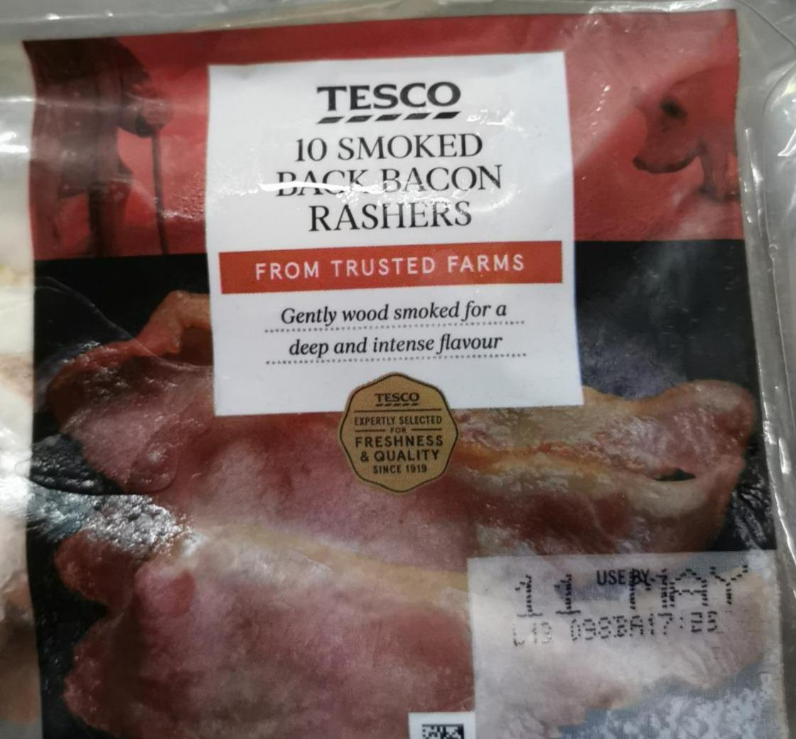Fotografie - 10 Smoked back bacon rashers Tesco