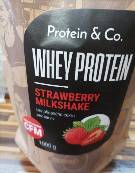 Fotografie - Whey protein Strawberry Milkshake Protein & Co.
