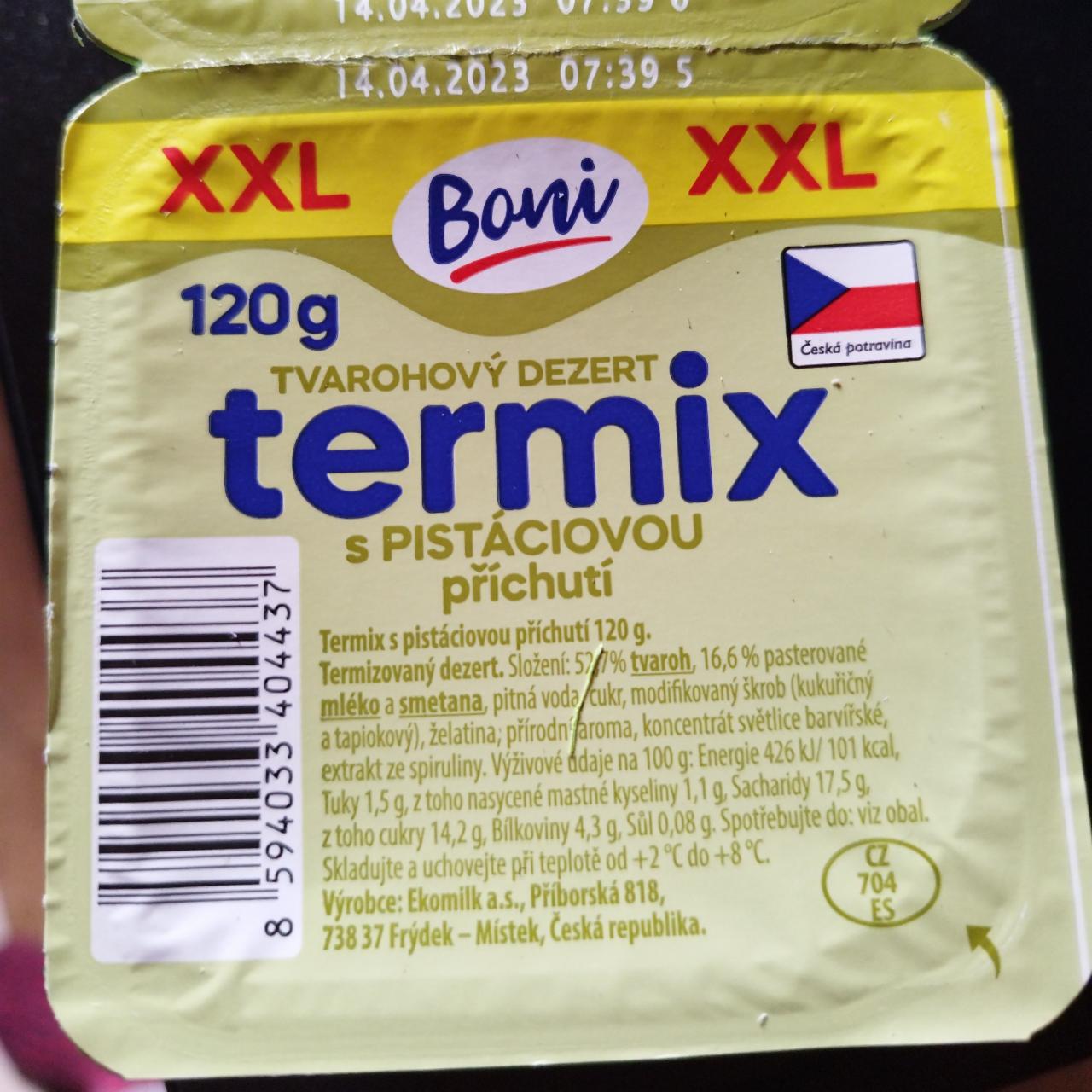 Fotografie - Tvarohový dezert termix s pistáciovou příchutí XXL Boni