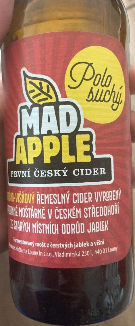 Fotografie - Mad Apple Cider polosuchý jablečno višňový Moštárna Louny