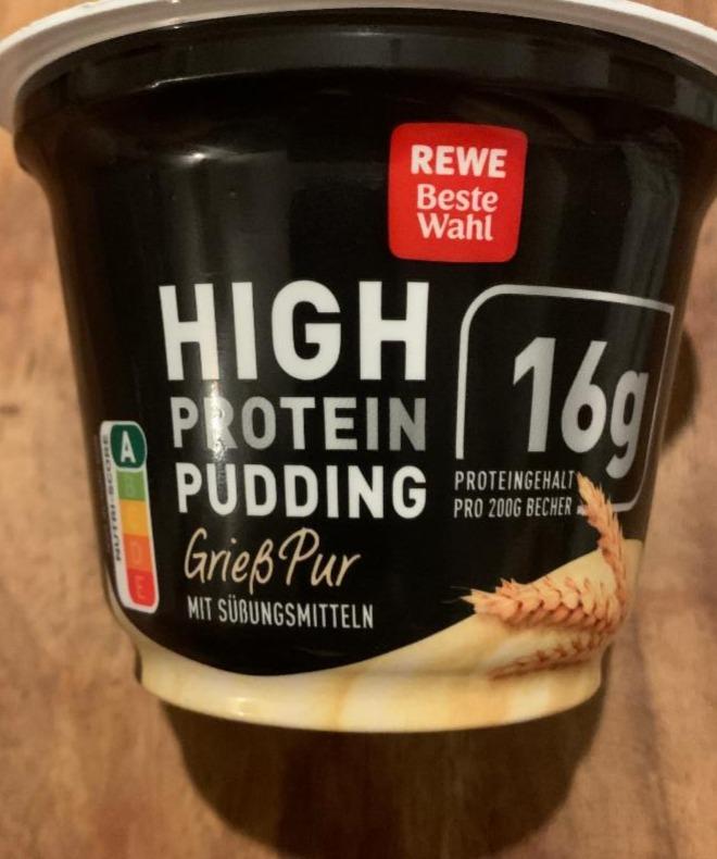 Fotografie - HIGH PROTEIN PUDDING Gries Pur Rewe beste wahl