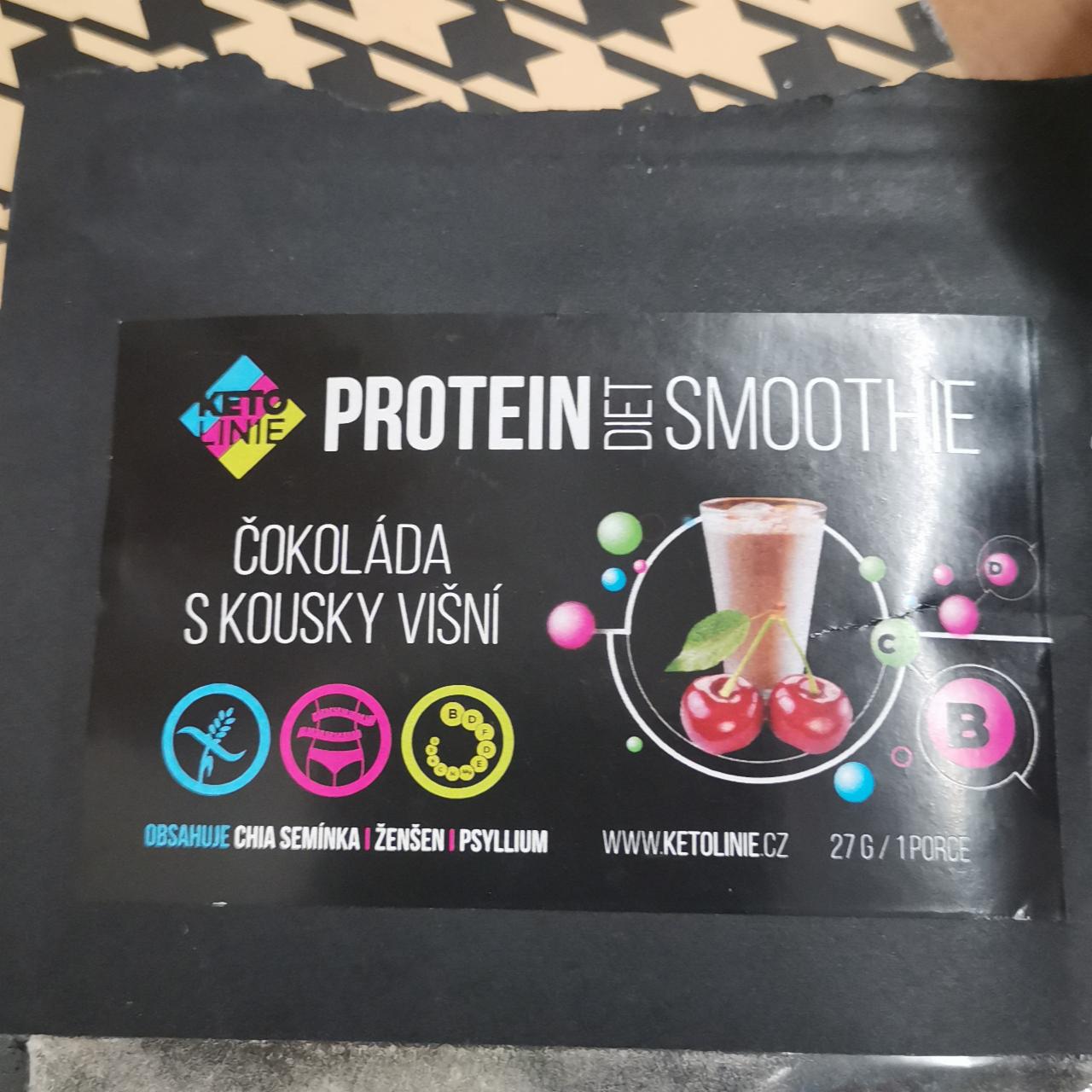 Fotografie - DietSmoothie dietní proteinové smoothie čokoláda s kousky višní KetoLinie
