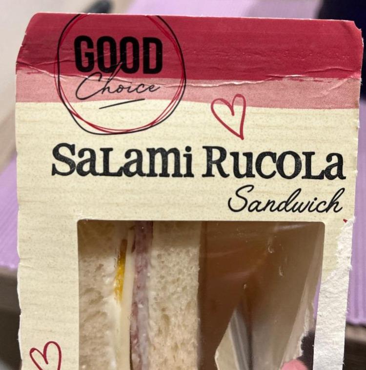 Fotografie - Salami Rucola Sandwich Good choice