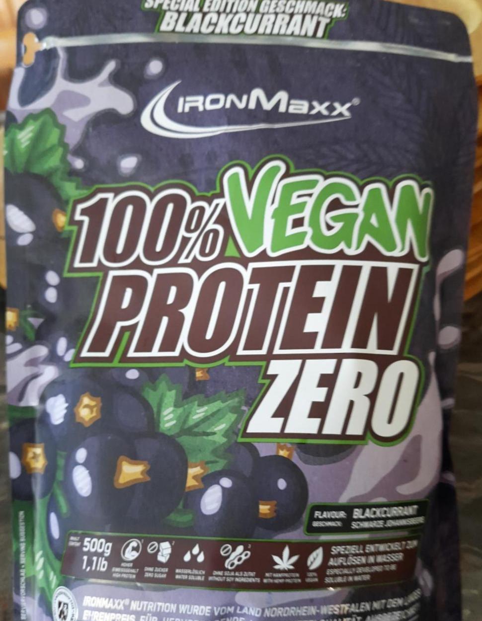Fotografie - 100% Vegan protein Zero Blackcurrant IronMaxx