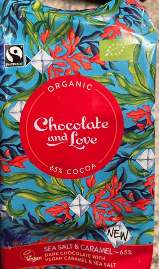 Fotografie - Vegan organic čokoláda s mořskou solí a karamelem Organic