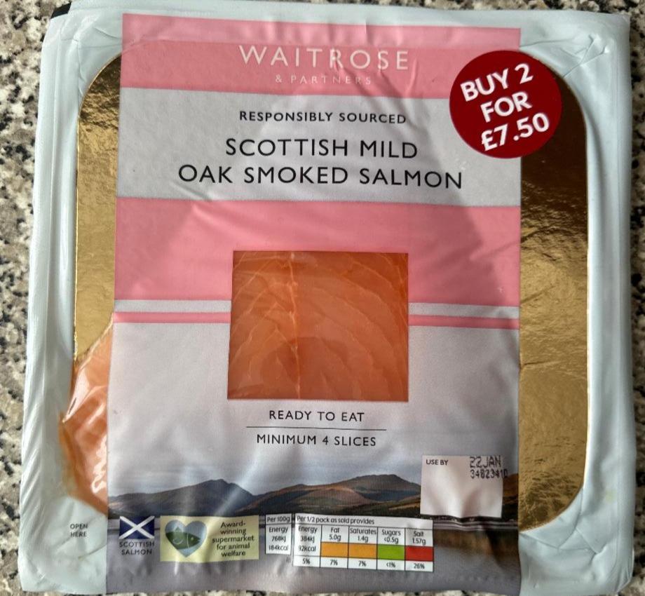 Fotografie - Scottish Mild Oak Smoked Salmon Waitrose & Partners