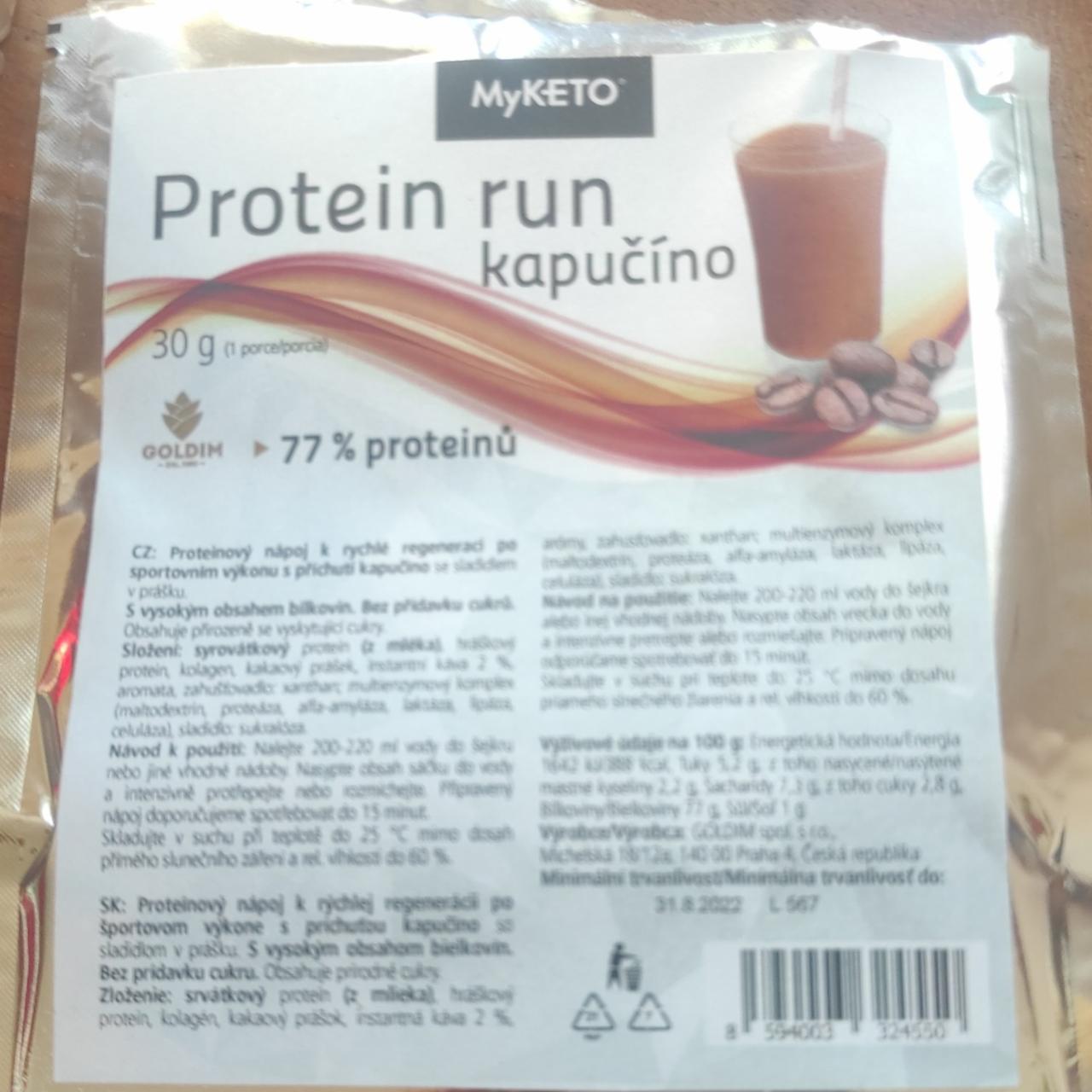 Fotografie - Protein run kapučíno MyKeto