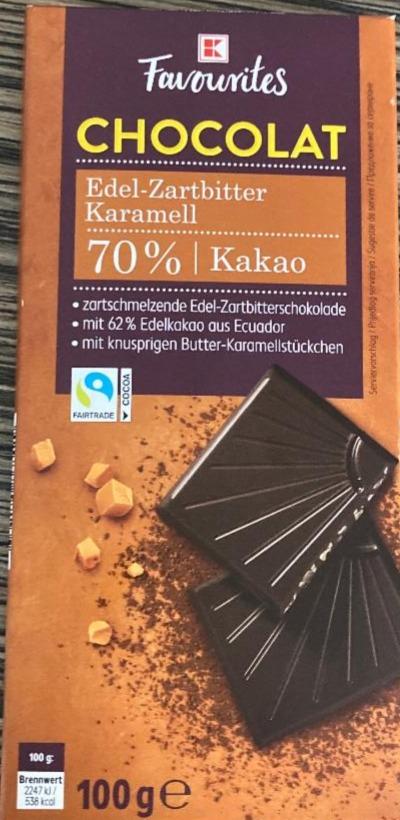 Fotografie - Chocolat Edel-Zartbitter Karamell 70% Kakao K-Favourites