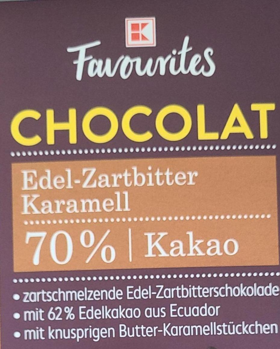 Fotografie - Chocolat Edel-Zartbitter Karamell 70% Kakao K-Favourites