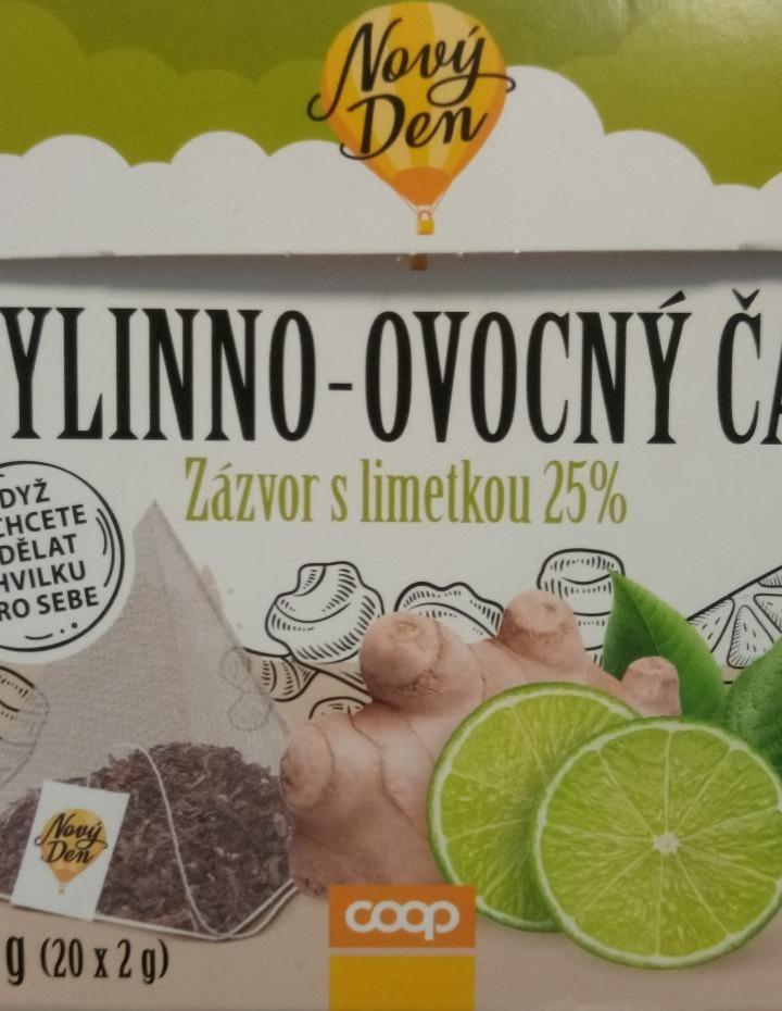 Fotografie - Bylinno-ovocný čaj Zázvor s limetkou 25% Nový den