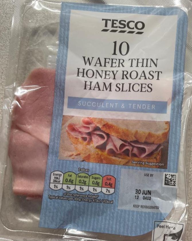 Fotografie - Wafer Thin Honey Roast Ham Slices Tesco