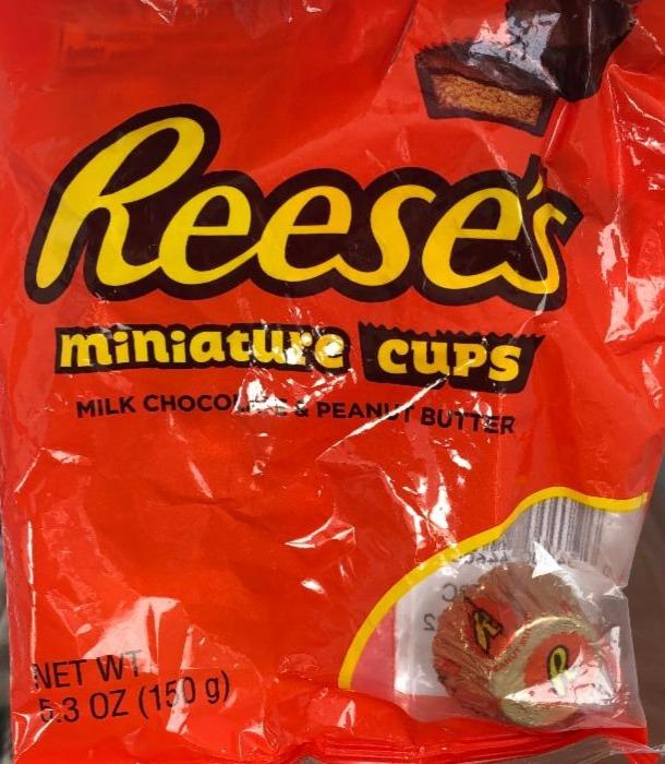 Fotografie - Reese’s Miniatures Cups milk chocolate & peanut butter cups Hershey's